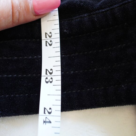 CAbi Black Button-Up velvet Jacket Size Large utility corpcore minimalist grunge - Picture 7 of 8